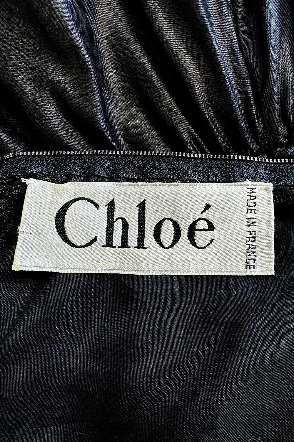 Prettiest Spring 1985 Chloe by Karl Lagerfeld Black Silk Organza Strapless Dress w Bow Detailing