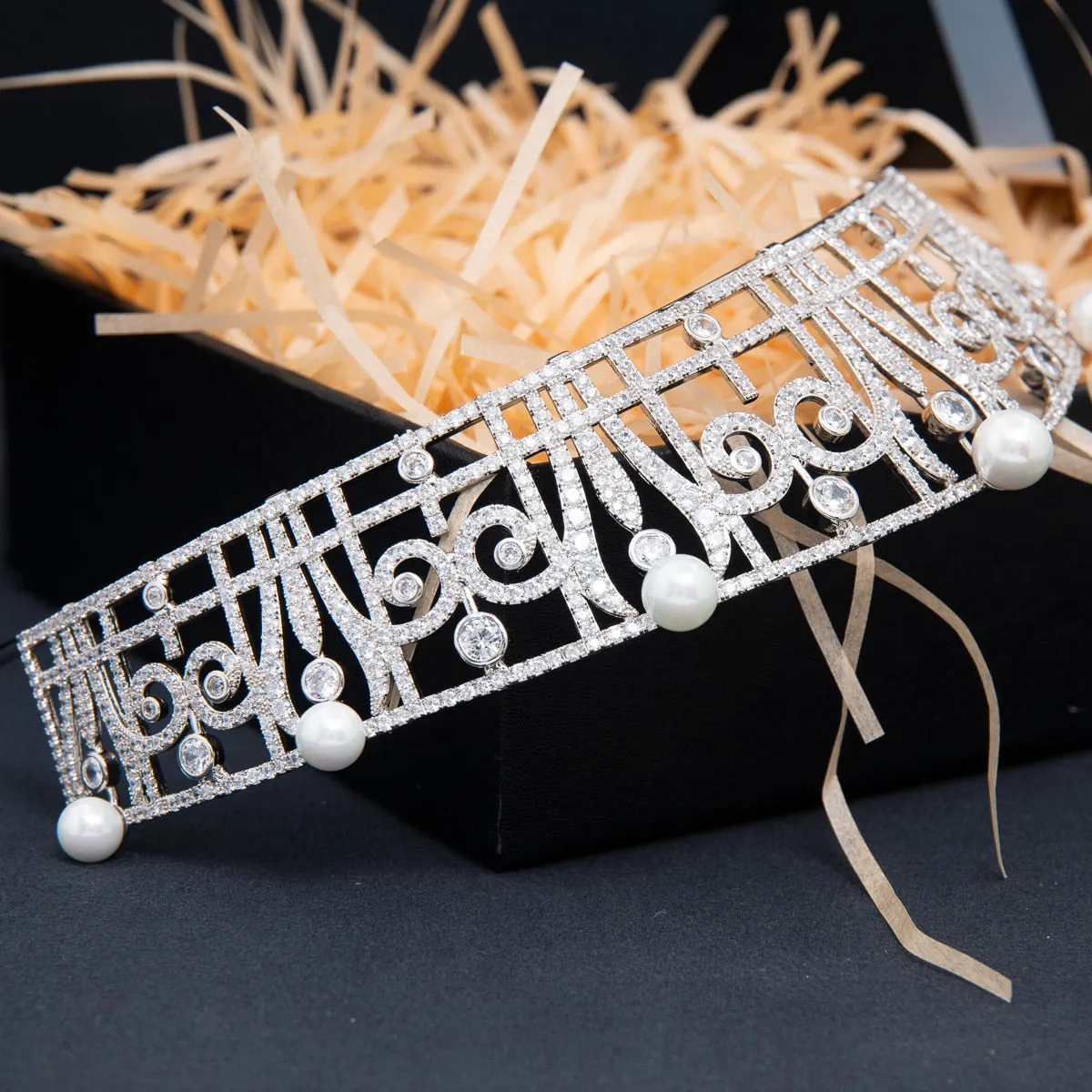 Princess Claire Pearl and Diamond Tiara Replica