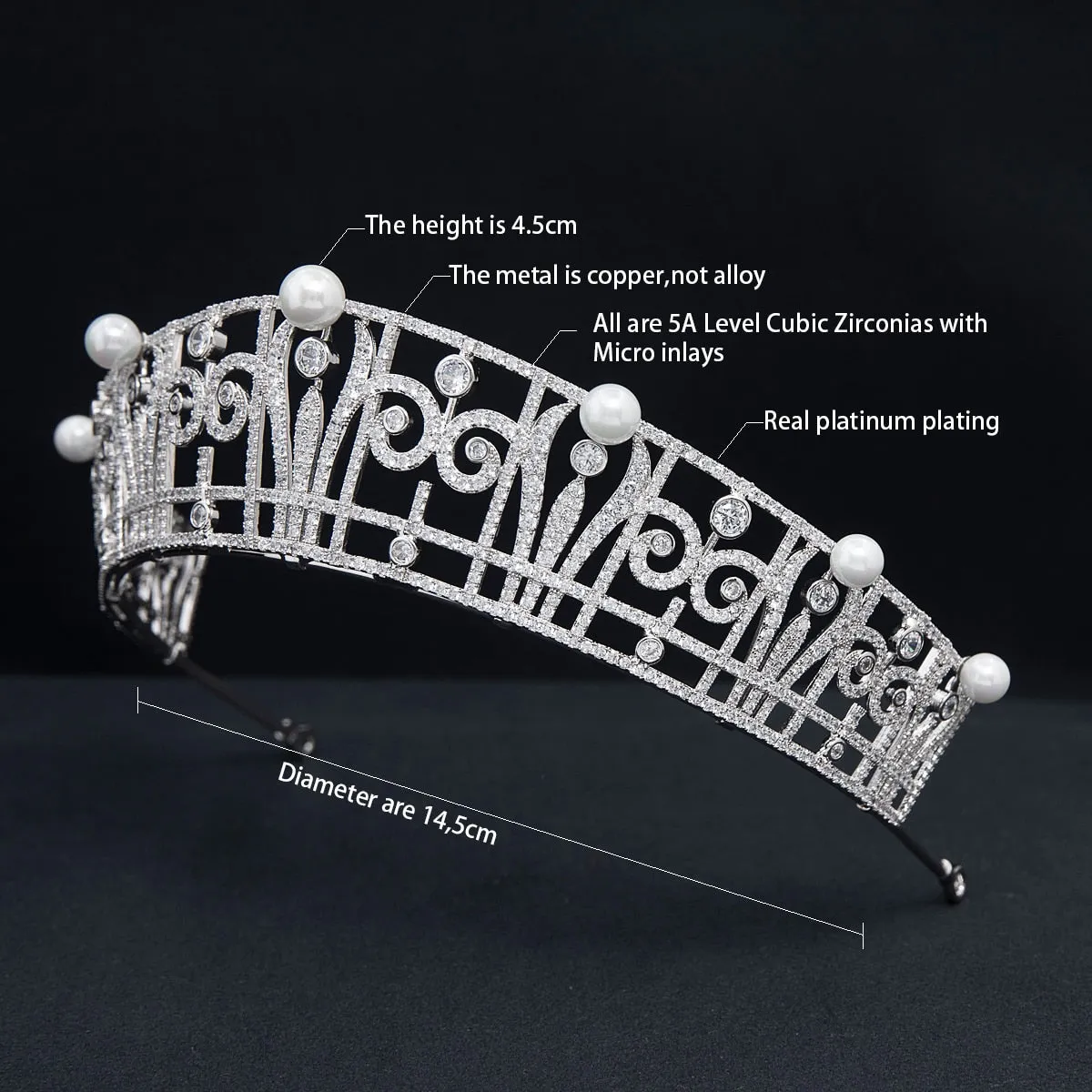 Princess Claire Pearl and Diamond Tiara Replica