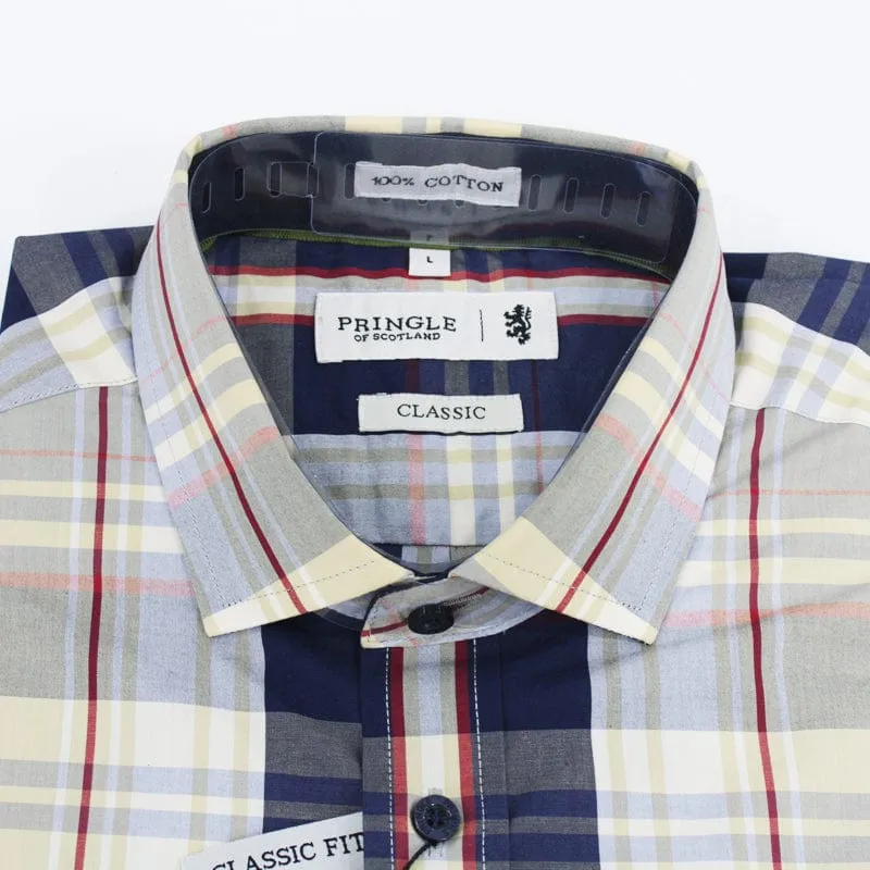 Pringle Classic Fit Check Shirt MSLS0178