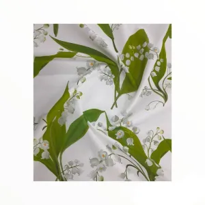 Printed Cotton Lily Of The Valley White 140 cm