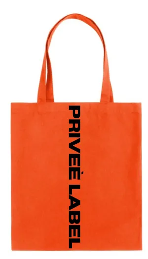 PRIVEE LABEL CANVAS TOTE BAG -ORANGE