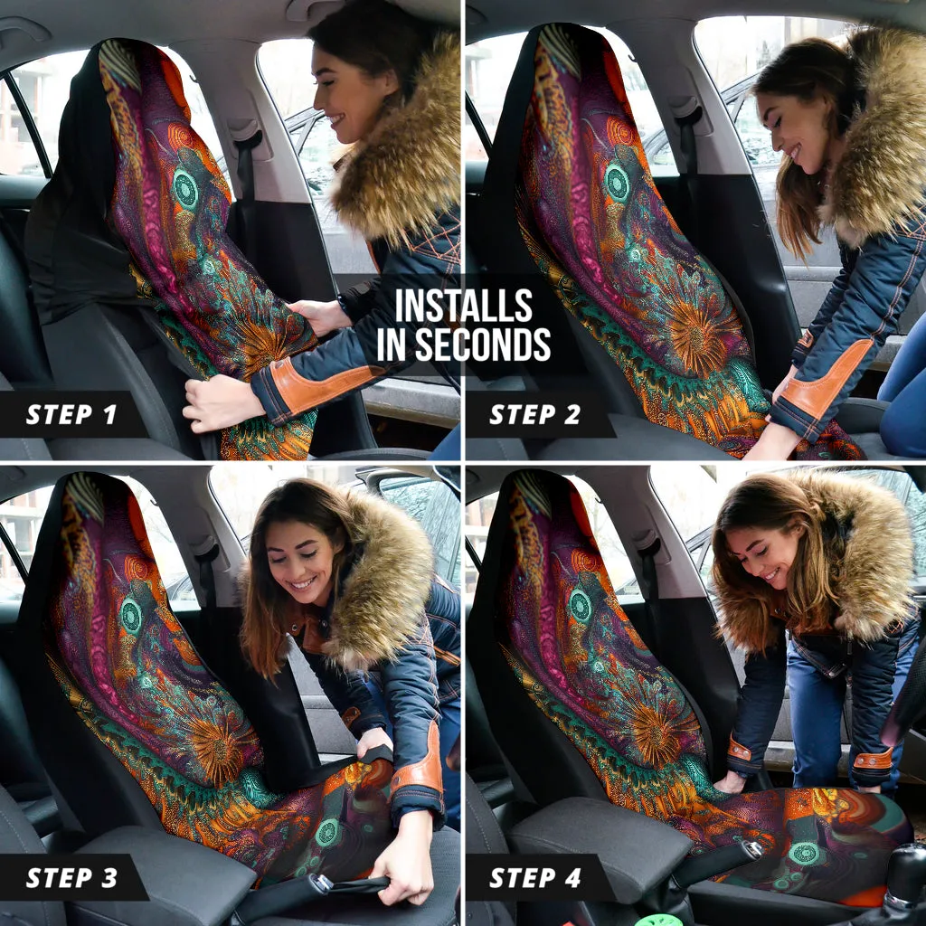 Psychedelic Fractal Car Seat Covers