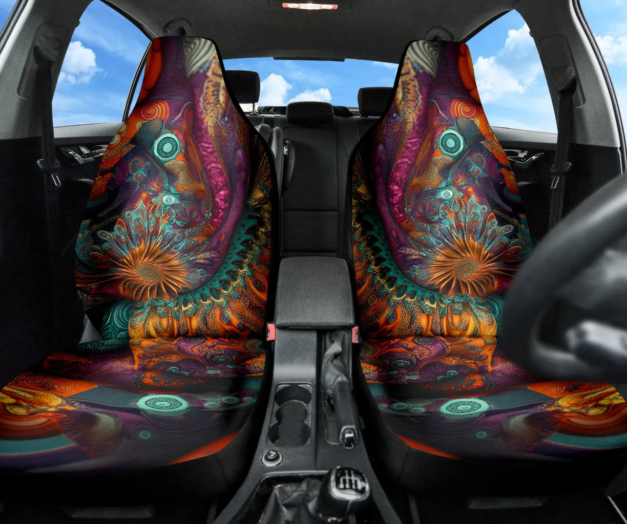 Psychedelic Fractal Car Seat Covers