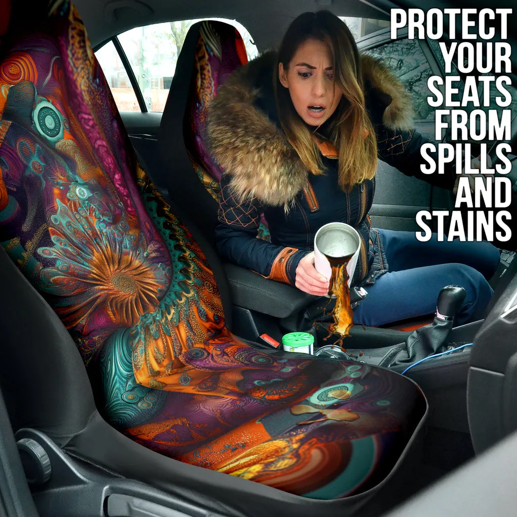 Psychedelic Fractal Car Seat Covers