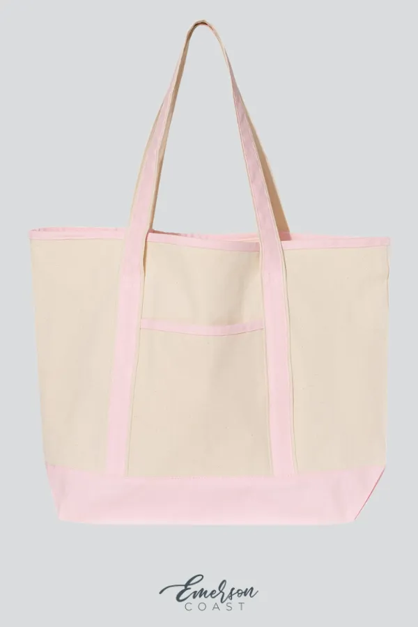 Q-Tees Large Canvas Deluxe Tote