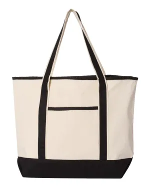 Q-Tees Large Canvas Deluxe Tote