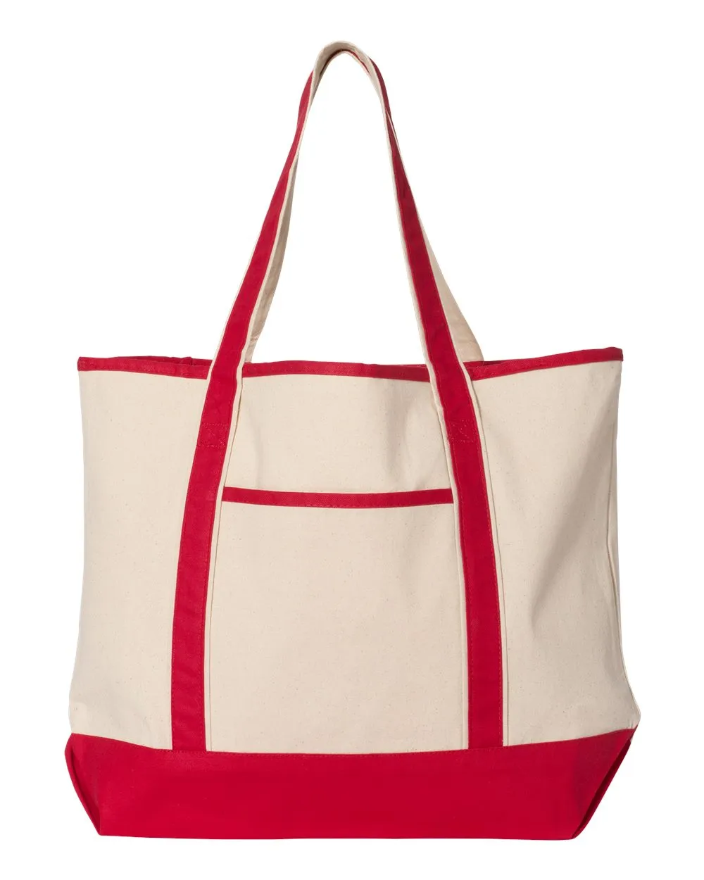 Q-Tees Large Canvas Deluxe Tote