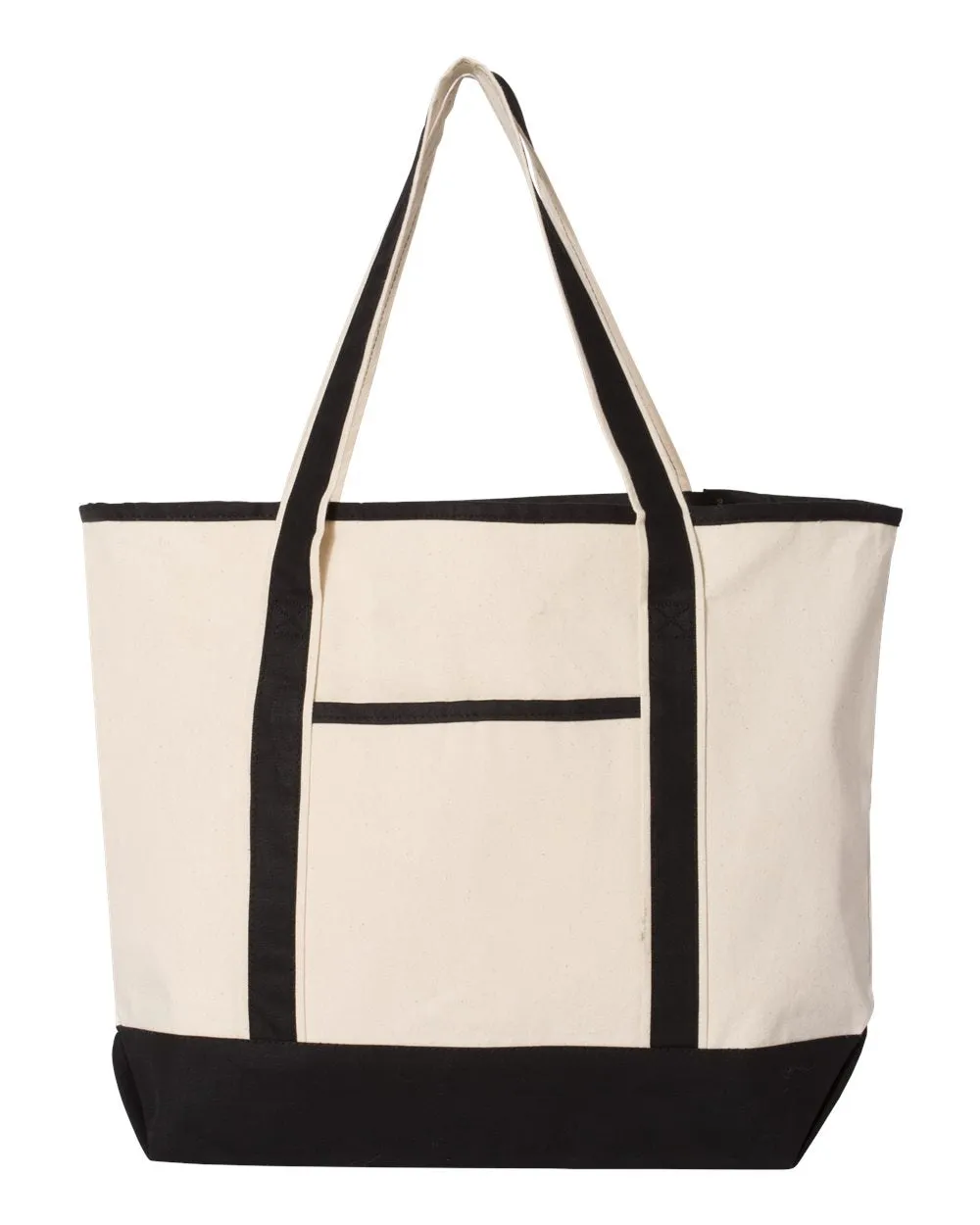 Q-Tees Large Canvas Deluxe Tote