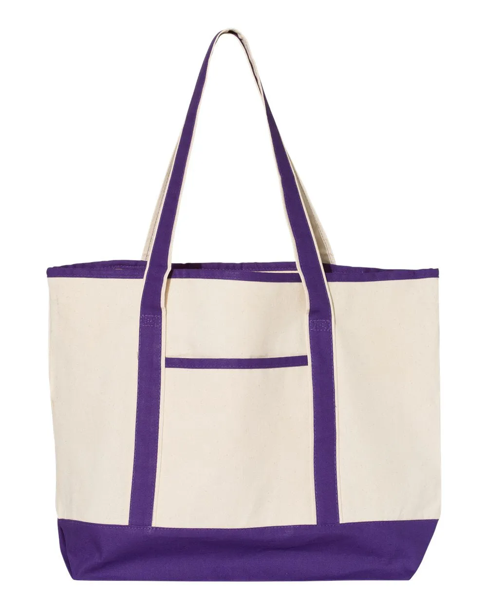 Q-Tees Large Canvas Deluxe Tote