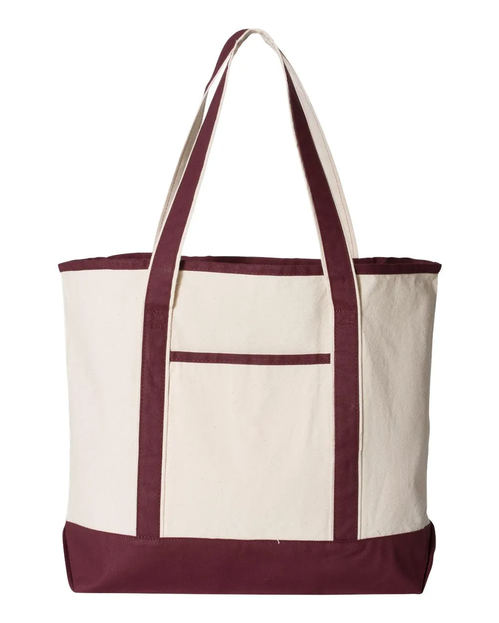 Q-Tees Large Canvas Deluxe Tote