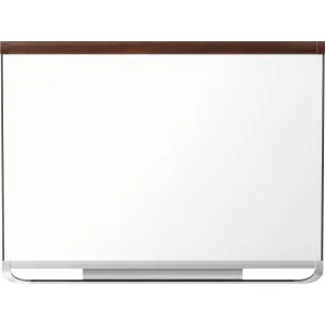 Quartet® Prestige® 2 DuraMax® Porcelain Magnetic Whiteboard, 8' x 4', Mahogany Finish Frame