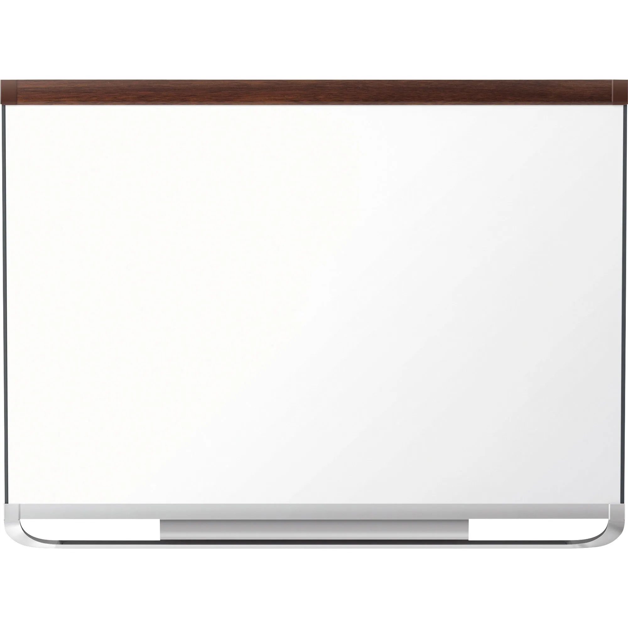Quartet® Prestige® 2 DuraMax® Porcelain Magnetic Whiteboard, 8' x 4', Mahogany Finish Frame