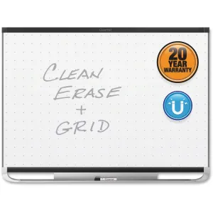 Quartet® Prestige® 2 Total Erase®Magnetic Whiteboard, 3' x 2', Black Aluminum Frame