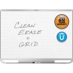 Quartet® Prestige® 2 Total Erase®Magnetic Whiteboard, 3' x 2', Silver Aluminum Frame