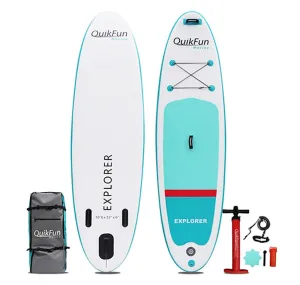 QuikFun Marine QuikSup Explorer 10'6" Inflatable Stand Up Paddle Board