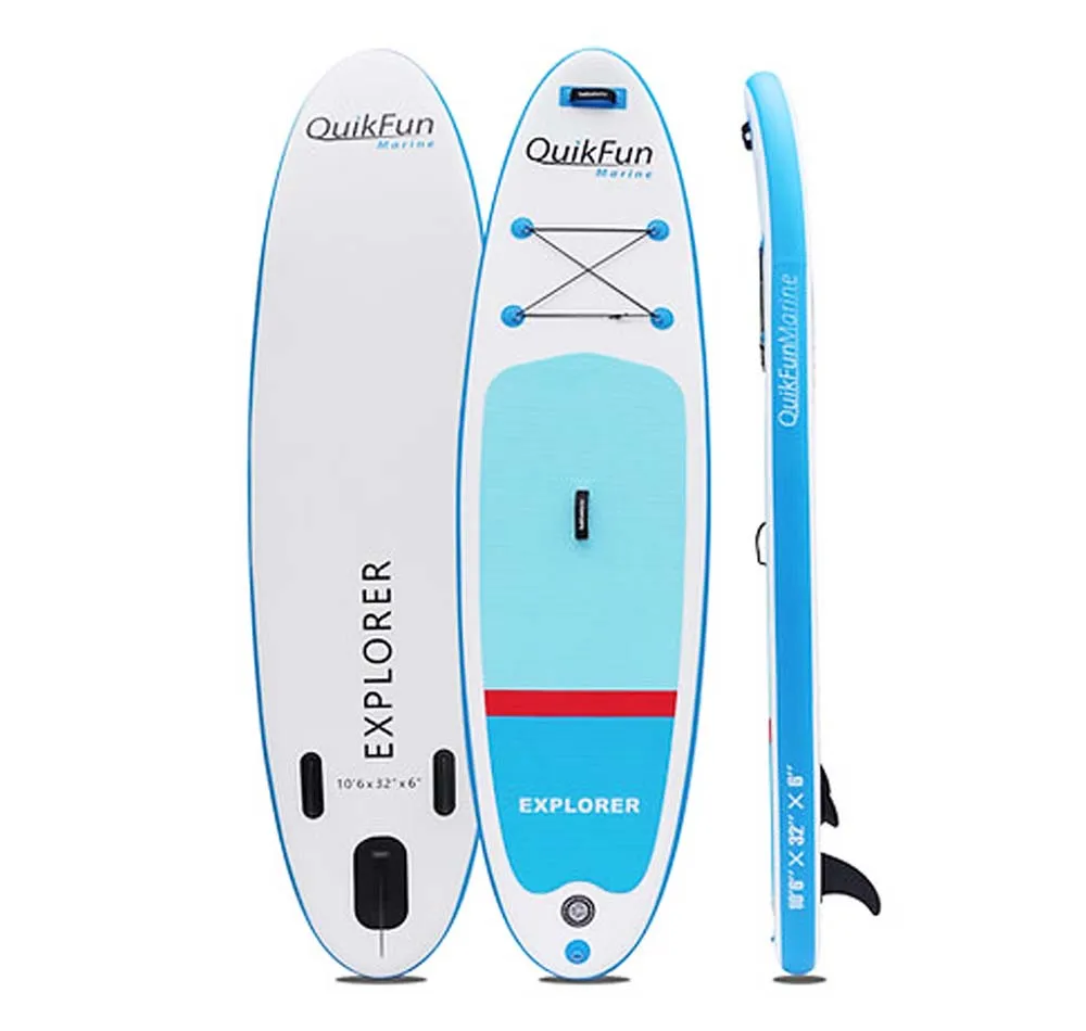 QuikFun Marine QuikSup Explorer 10'6" Inflatable Stand Up Paddle Board