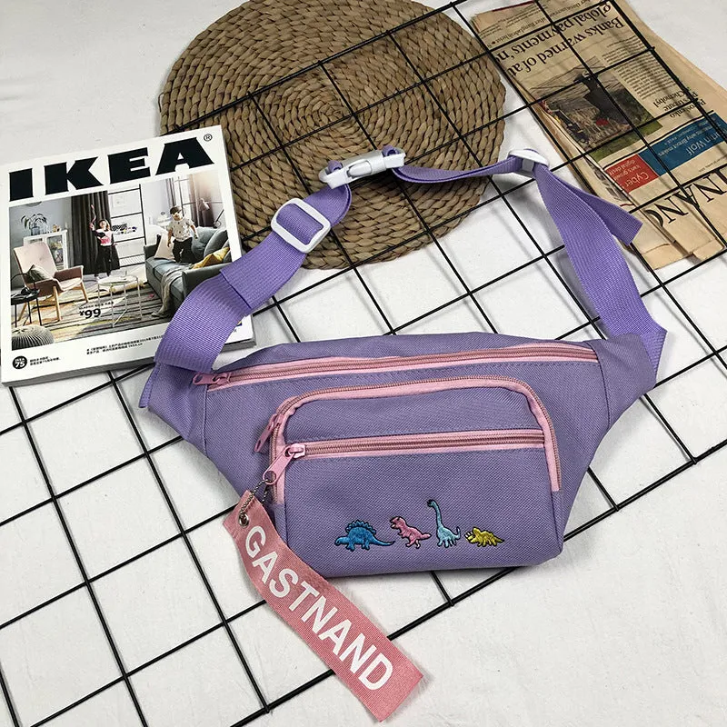"HARAJUKU EMBROIDERED DINOSAUR" BAG K081102