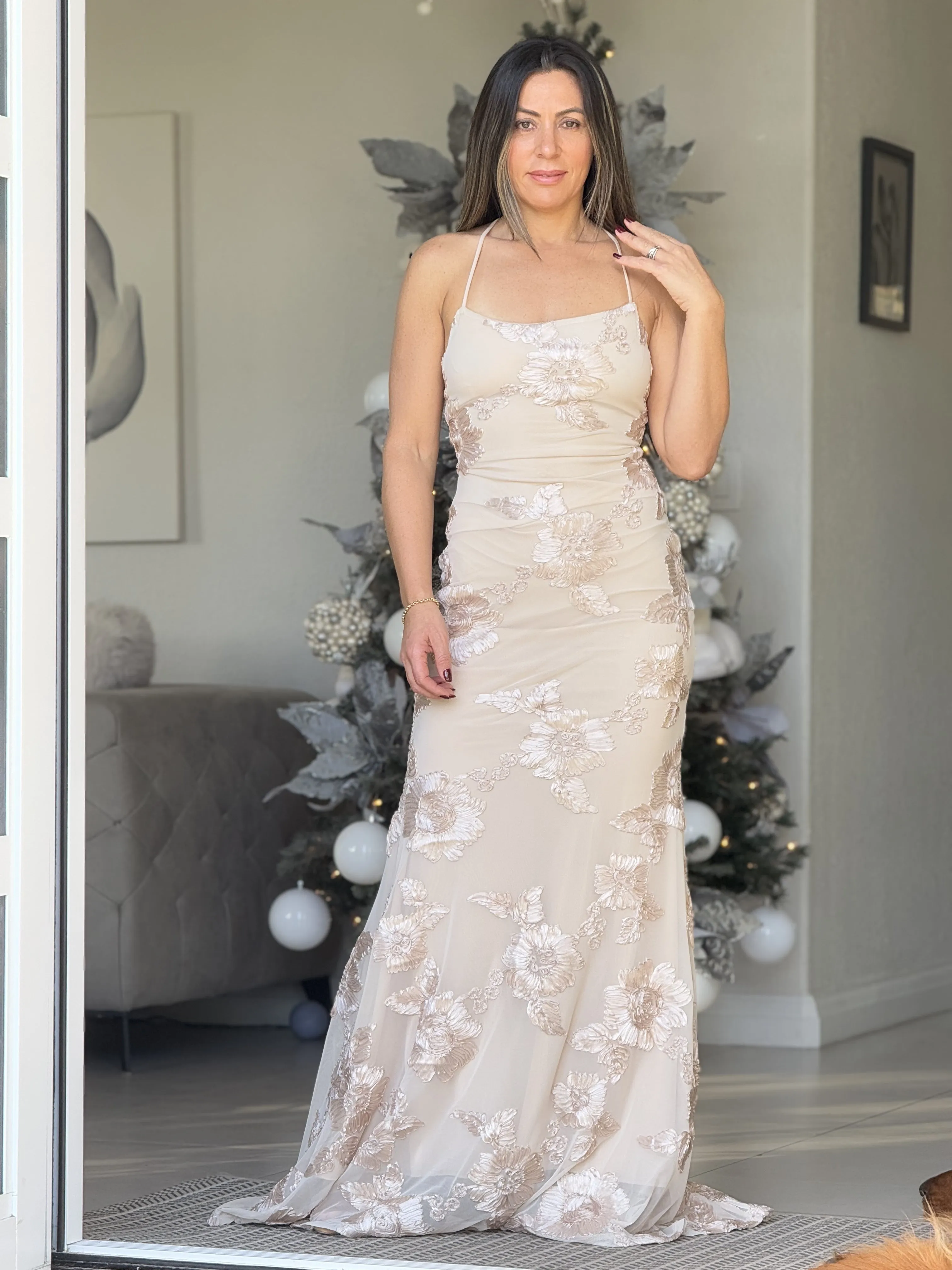 "Milena" Sleeveless Texture Maxi Dress