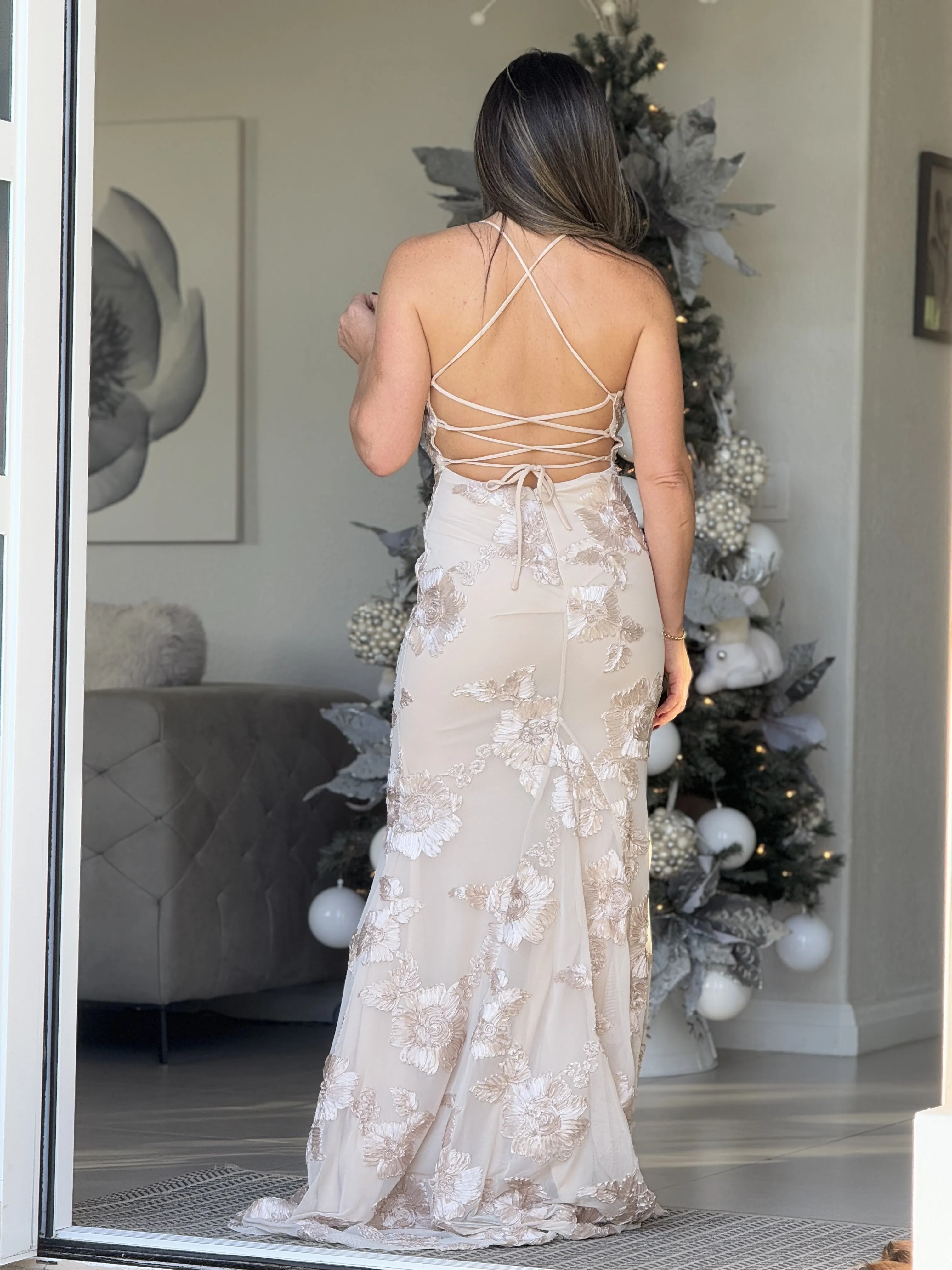 "Milena" Sleeveless Texture Maxi Dress