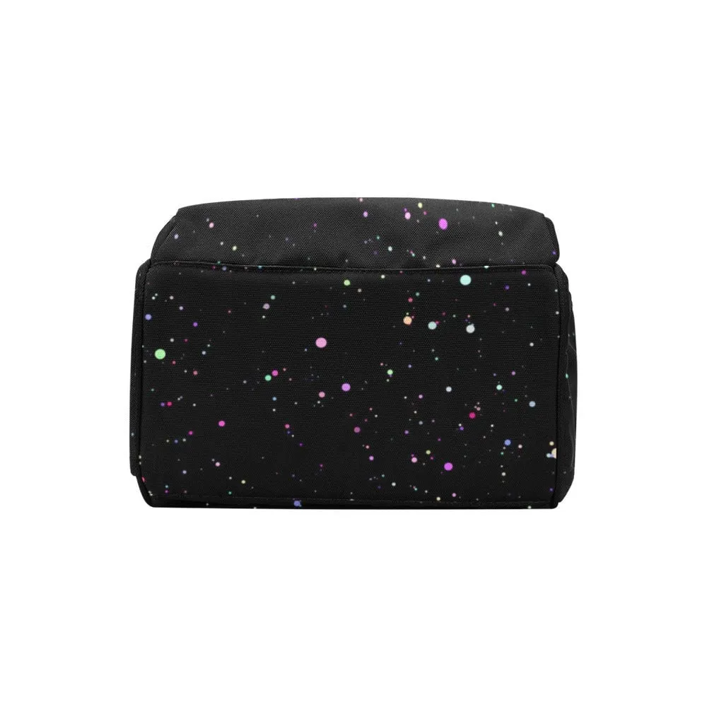 Rainbow Splatter Diaper Nappy Bag Goth Baby Bag Goth Backpack Goth Purse Goth Baby Stuff Gothic Baby Stuff Horror Spooky Nursery Skull Baby