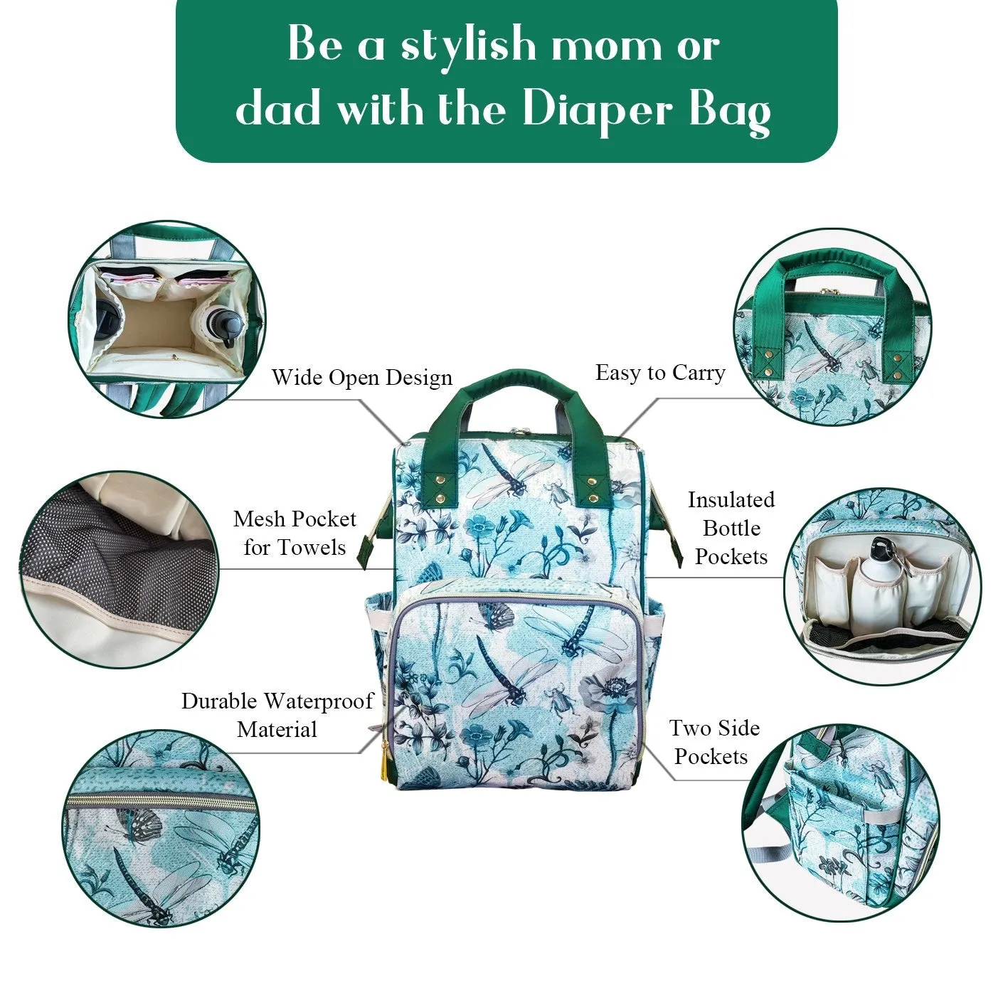 Rainbow Splatter Diaper Nappy Bag Goth Baby Bag Goth Backpack Goth Purse Goth Baby Stuff Gothic Baby Stuff Horror Spooky Nursery Skull Baby