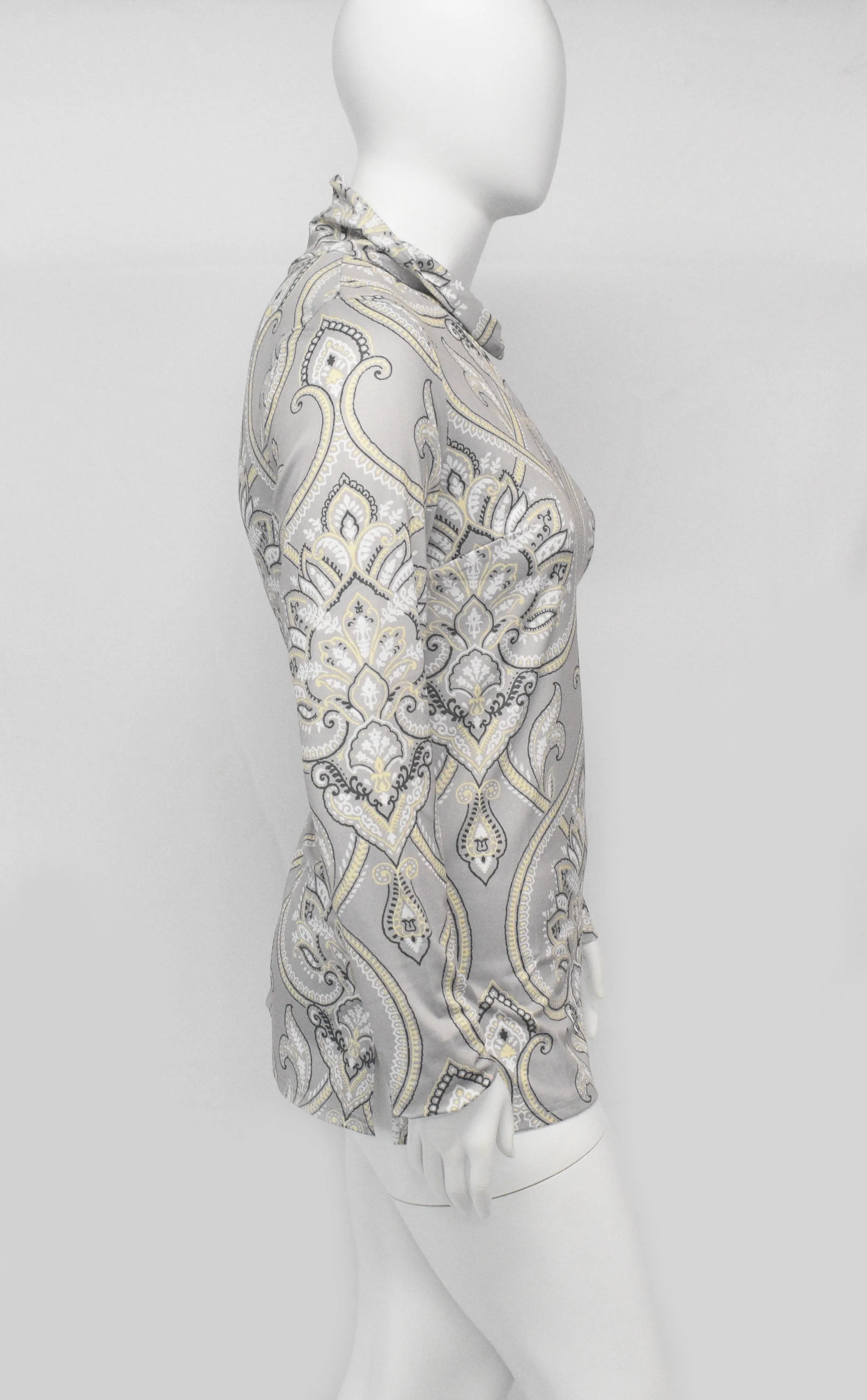 Rapheeze Gray Paisley Designer Bodycon