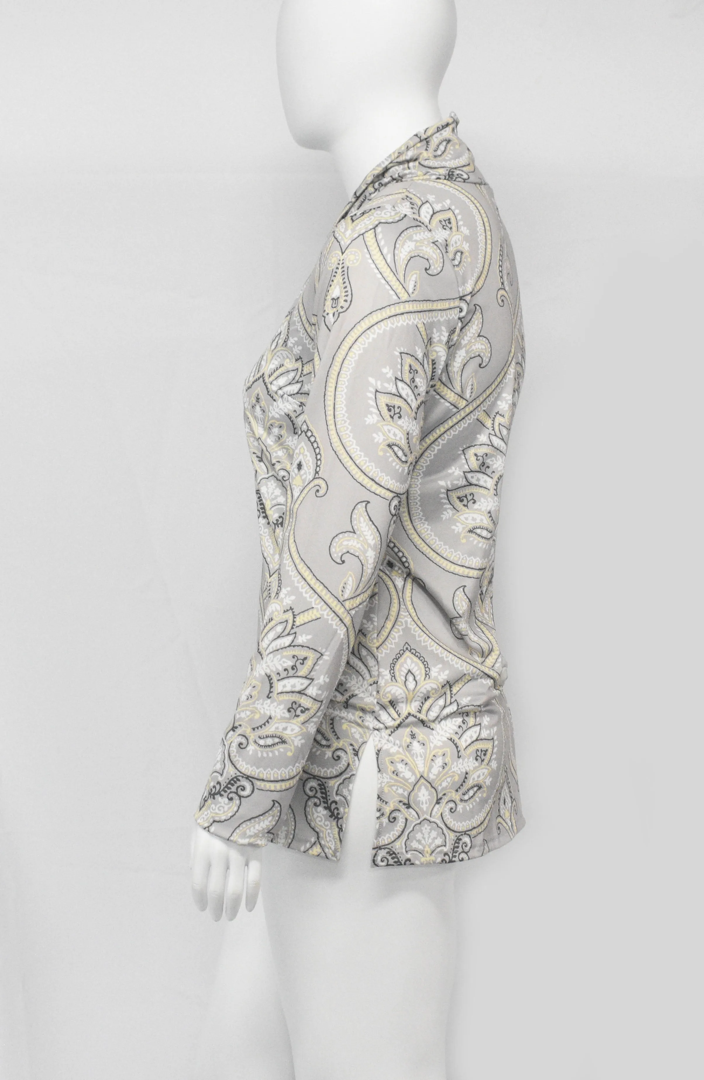 Rapheeze Gray Paisley Designer Bodycon