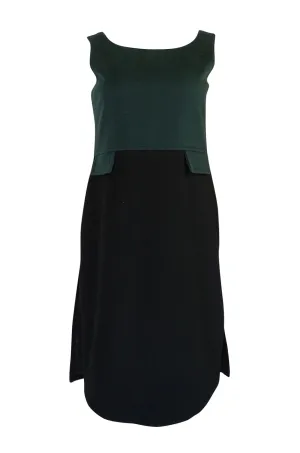Rare c1961-63 Mary Quant Mod Green & Black Mini Dress