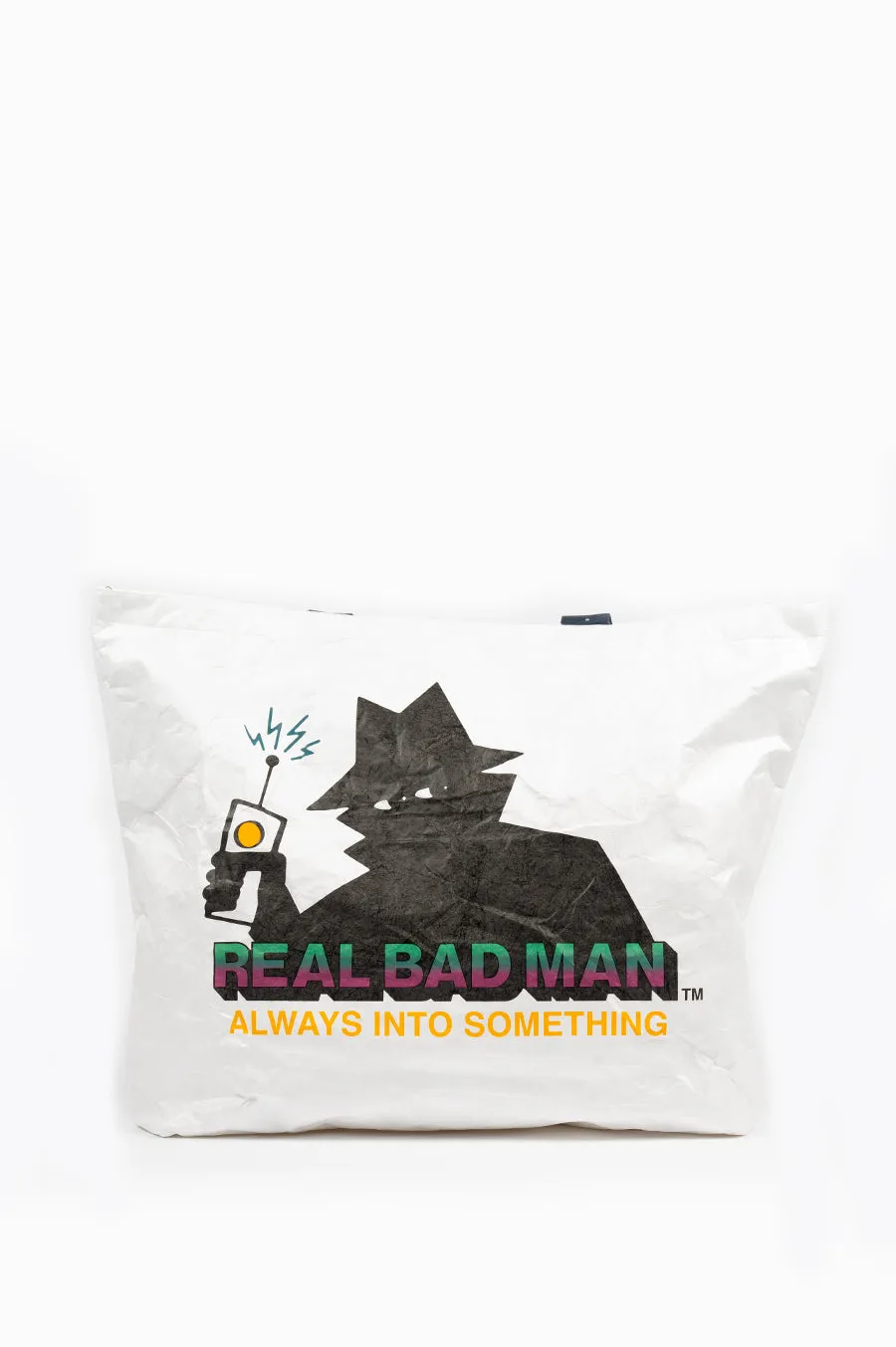 REAL BAD MAN A.I.S. TYVEK TOTE WHITE