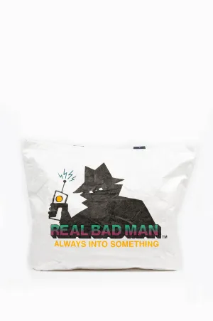 REAL BAD MAN A.I.S. TYVEK TOTE WHITE