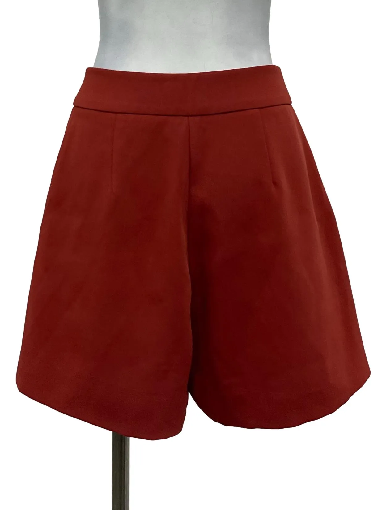 Red Pleated Shorts OSN