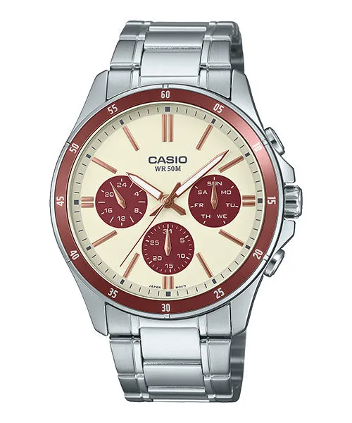 Reloj casual correa de Acero inoxidable MTP-1374D-5A2V