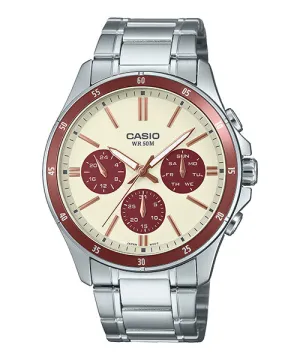 Reloj casual correa de Acero inoxidable MTP-1374D-5A2V