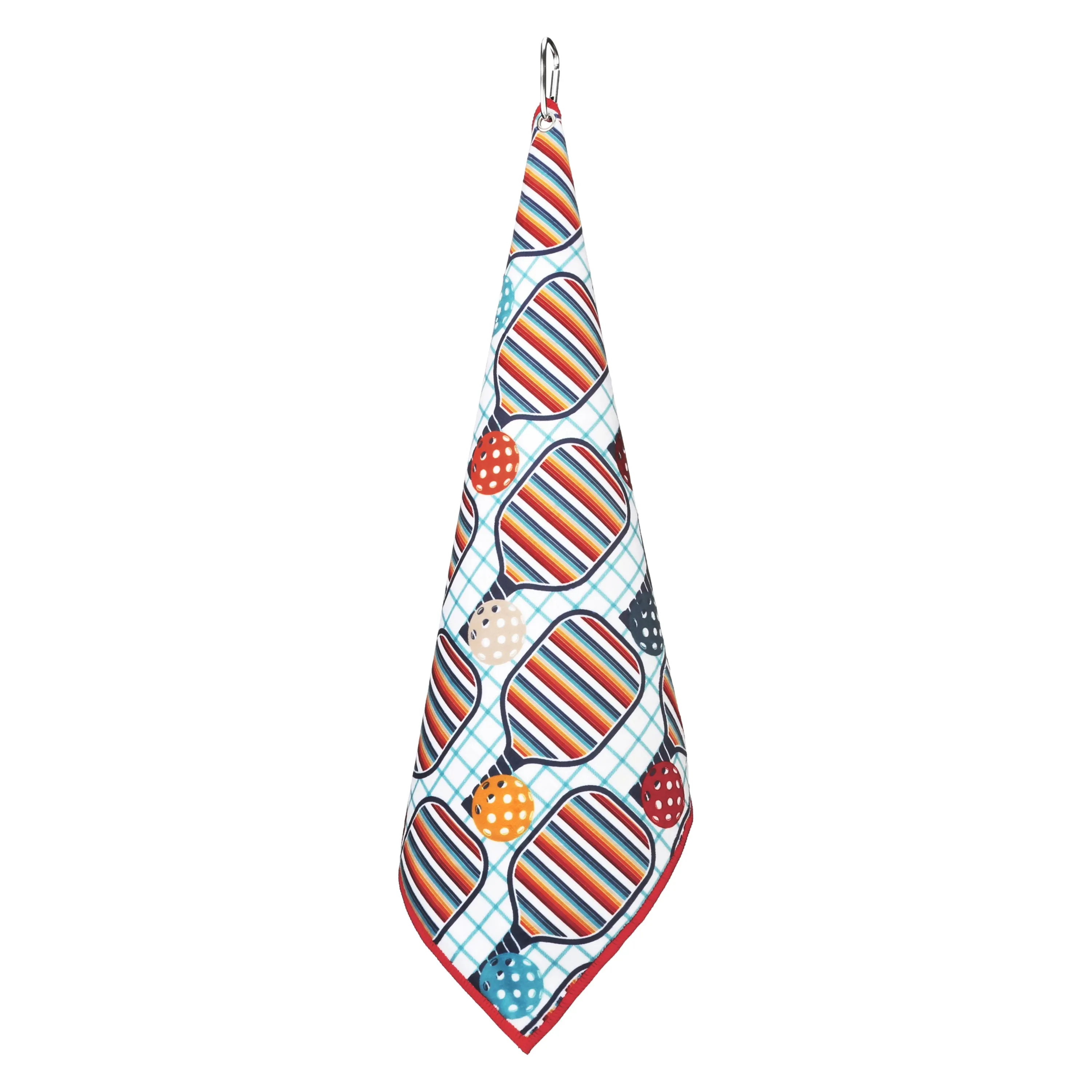 Retro Rainbow Pickleball Towel