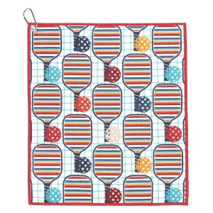 Retro Rainbow Pickleball Towel