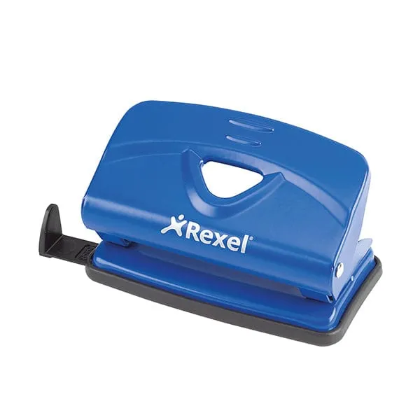 Rexel V210 2 Hole Metal 10 Sheet Punch  Blue
