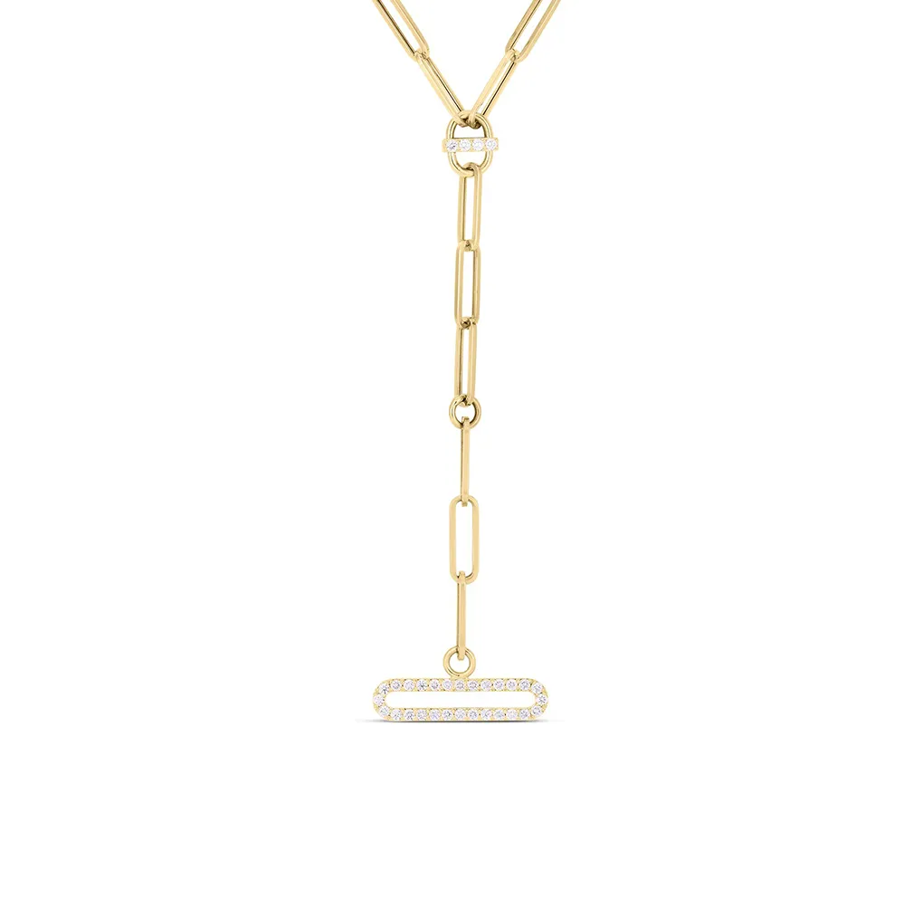 Roberto Coin Designer Gold Diamond Necklace, 16"