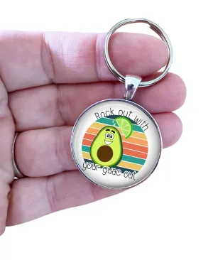 Rock out with your guac out - funny keychain