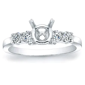 Round Brilliant Common Prong Diamond Engagement Ring- .45ctw tw.