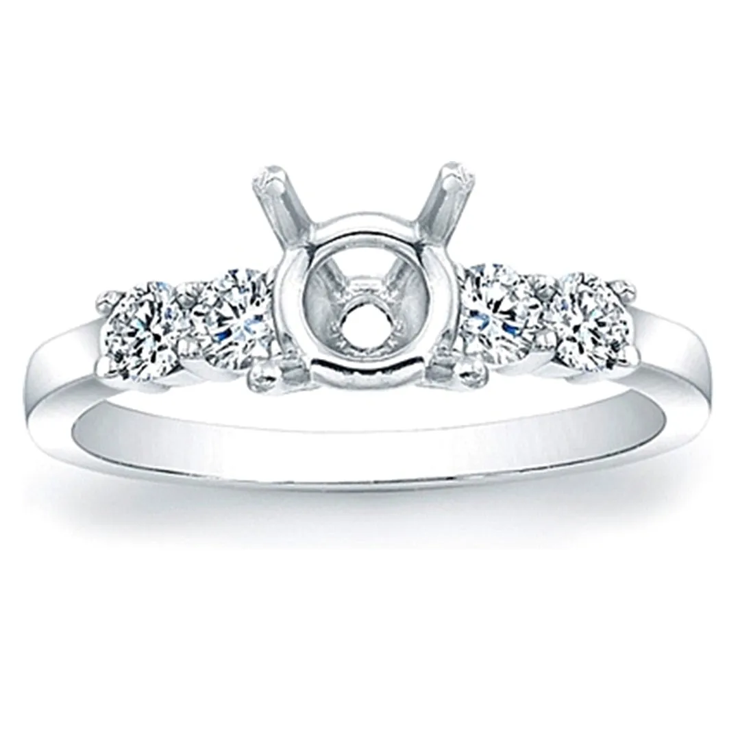 Round Brilliant Common Prong Diamond Engagement Ring- .45ctw tw.