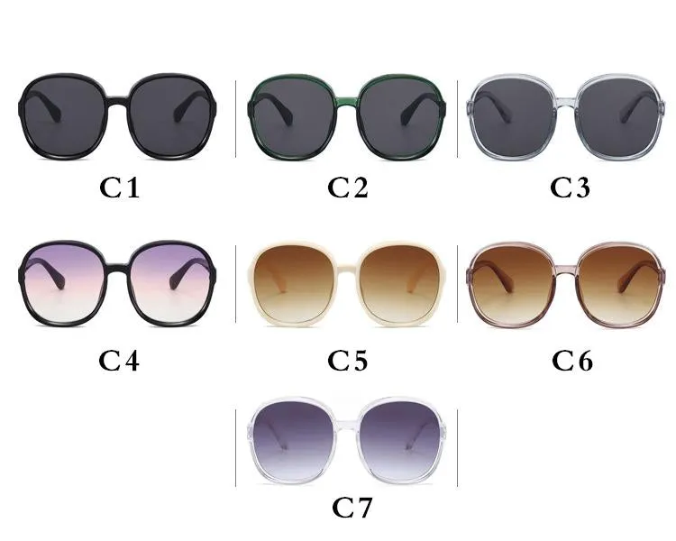 Round Sunglasses Woman Oversized Gradient Fashion Sunglasses