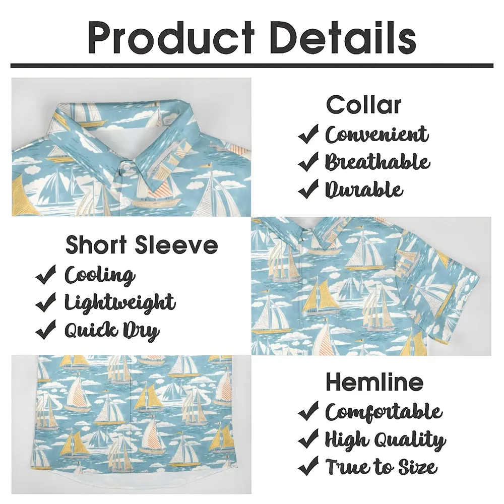 Sailboat Casual Short Sleeve Shirt 2405000206