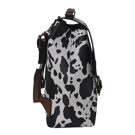 !SALE! Black Cow Faux Leather NGIL Utility Backpack