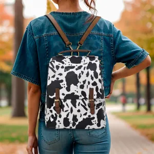 !SALE! Black Cow Faux Leather NGIL Utility Backpack