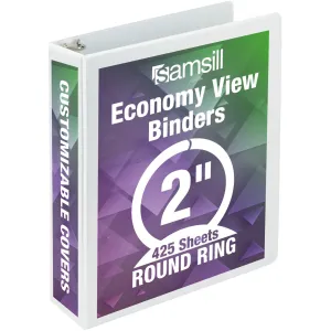 Samsill Economy 2" Round Ring View Binders