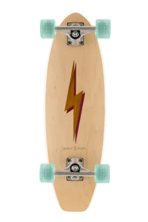 Sanford Shapes Bolt: Koa Small Complete Skateboard 27.5"