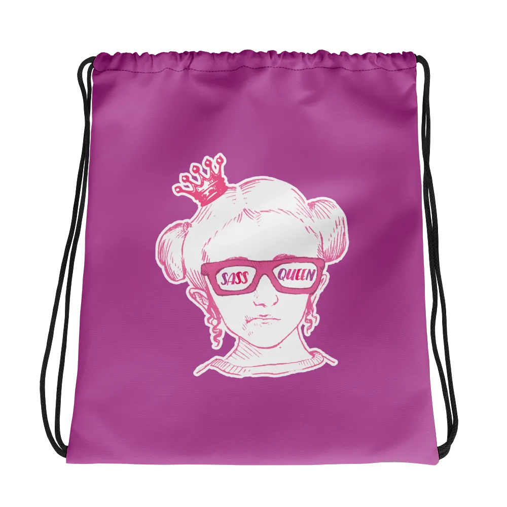 Sass Queen Glasses (Esperanza - Raising Dion) Drawstring Bag