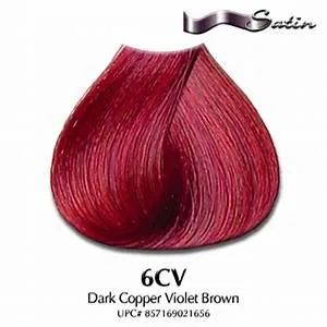 Satin hair color 6CV Dark Copper Violet Brown 3 oz *