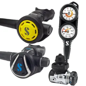 Scubapro MK17 EVO DIN/Compact Twin Stage 4 Regulator Set Success